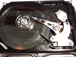 flood damaged hard drive